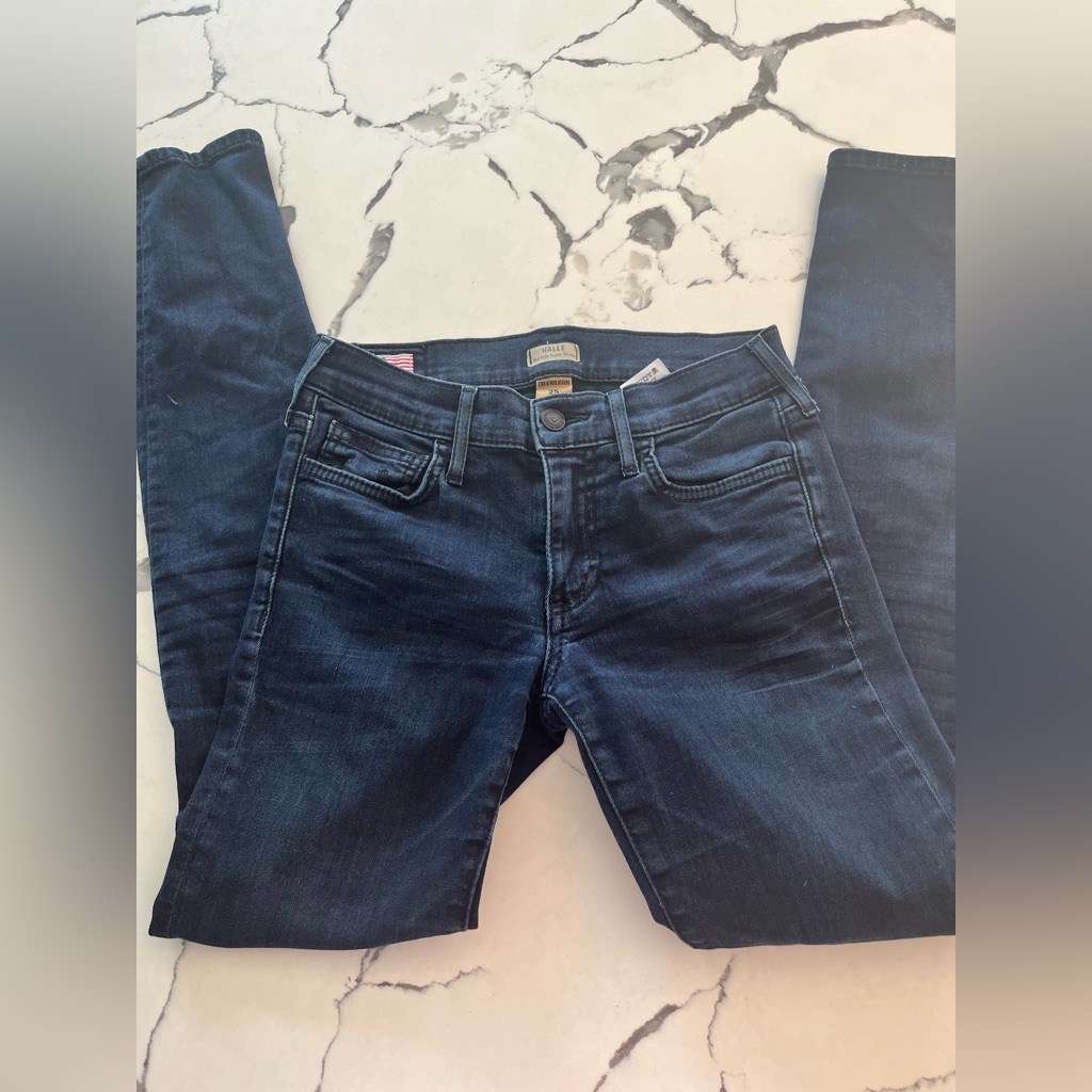 True Religion Dark Wash Mid Rise Skinny Jeans